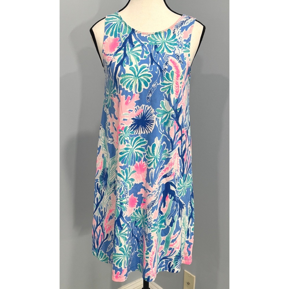 Lilly Pulitzer Kristen Swing Dress in Multi Jet Stream Lattice Size Small Resort